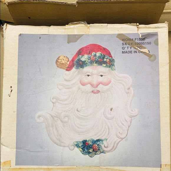 Vintage Unbranded Ceramic Decorative Santa Wall Decoration/Candy Dish - Picture 6 of 7